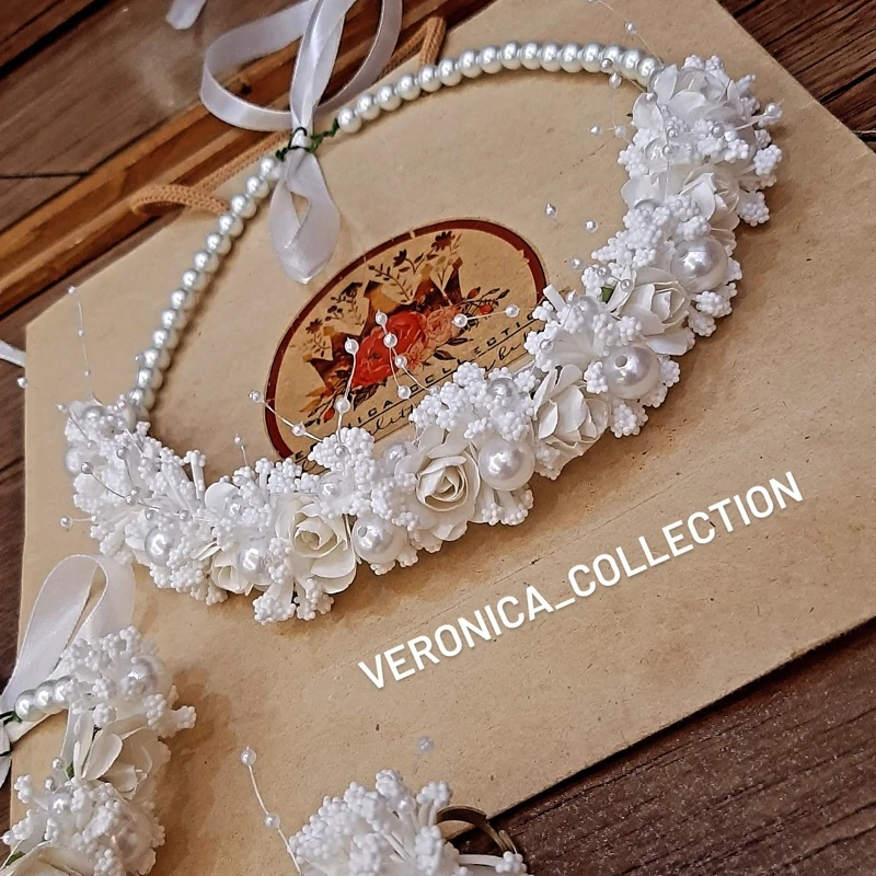 ست تاج گل ومچبند